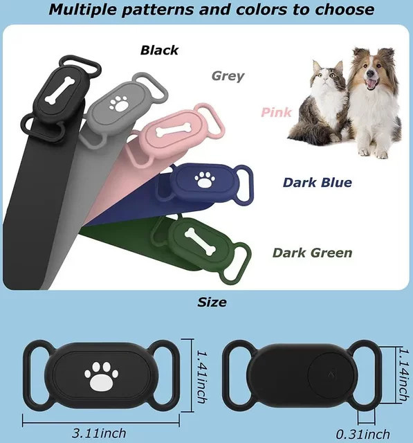 Samsung Galaxy SmartTag2 Silikon Schutzhülle Pet Locator Wasserdicht Schwarz - Bild 1