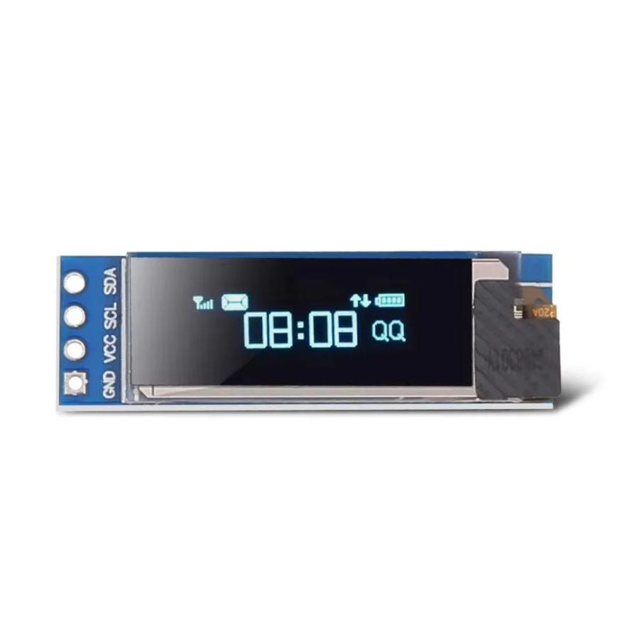 AOKIN I2C OLED-Displaymodul 0,91 Zoll SSD1306 LCD-Anzeigemodul in Weiß/Blau mit 4-Pin-Anschluss für DC 3,3V/5V - Bild 3