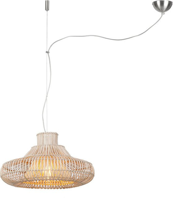 Good&Mojo Kalahari Pendelleuchte aus Korbweide in Beige mit E27 Fassung - Bild 1