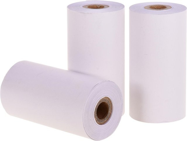 Poooli Thermopapier weiß, BPA-frei, 3 Rollen, B: 5,7 cm, H: 3,0 cm - Bild 1