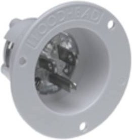 Molex NEMA Einbaustecker in Weiß - Bild 1