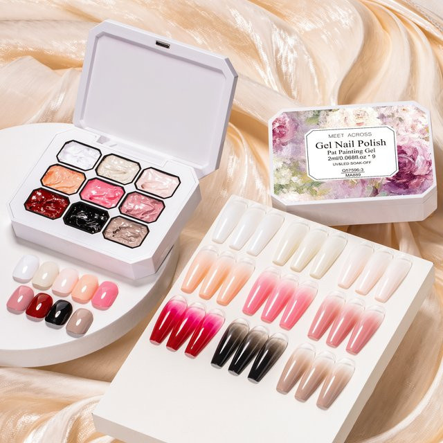 Meet Across Nagelgel-Set, 9 Farben, Glänzend, Unisex - Bild 1