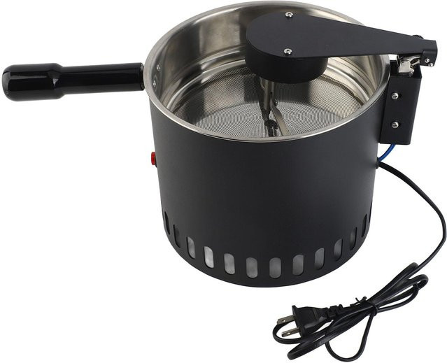 Aimo Elektrischer Kaffeebohnenröster mit Edelstahl-Filtersieb in Grau - Bild 1