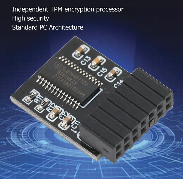 Aramox TPM Sicherheitsmodul mit LPC Schnittstelle in Schwarz - Bild 1