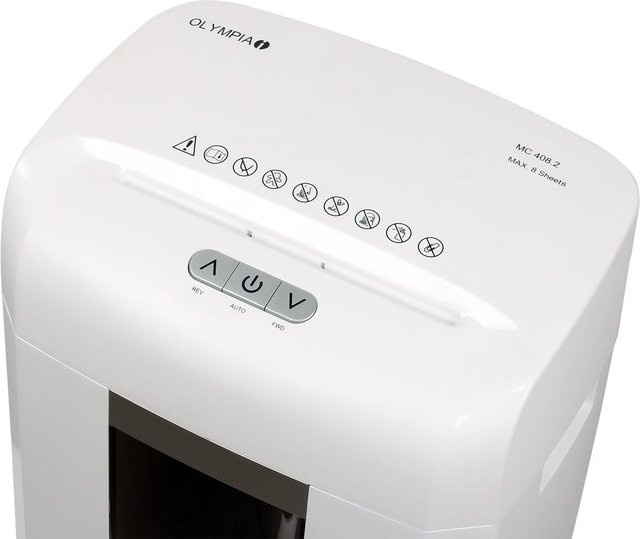OLYMPIA MC 408.2 Aktenvernichter Weiss Sicherheitsstufe P5 - Bild 1