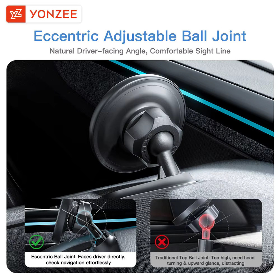 YZ Magnetische Auto-Handyhalterung für Tesla Model Y und Model Y Highland Juniper, Schwarz - Bild 3
