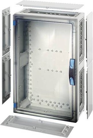 Hensel FP 0461 Verteilergehäuse aus Kunststoff in Grau und Transparent, B/T/H: 36,6 x 54,6 x 18,6 cm - Bild 1