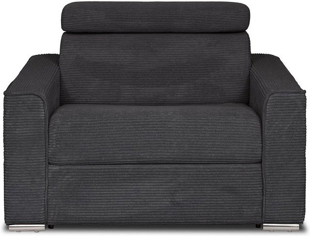 Vente-unique Schlafsessel Vizir Relaxsessel in Grau mit Polsterung und Armlehnen - Bild 1