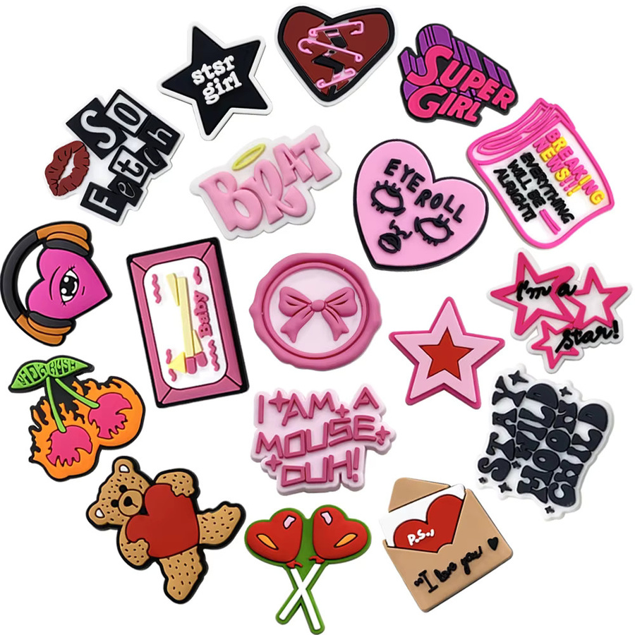 MEIDEJIE Charms, Cartoon Rosa Serie Schuhe, PVC, Kinder - Bild 4