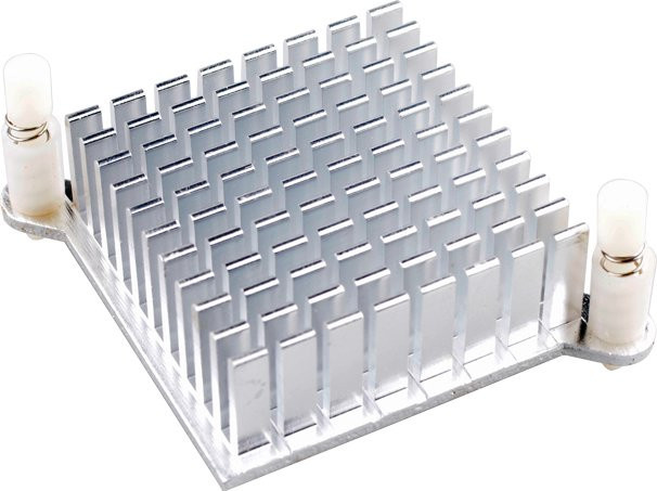 ANCHAOPU Aluminium-Kühlkörper für PC-North/South-Bridge und CPU-Kühlung in Silber mit 60mm Lochabstand und 40mm Montage - Bild 1