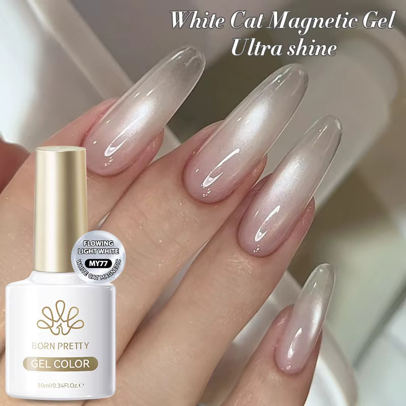 BORN PRETTY Katzen-Magnetgel Nagellack, 2 x 10 ml, Wasserlicht und Rosa Jelly - Bild 1