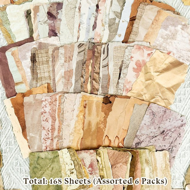168 Blatt Vintage-Stil Bastelpapier in Multicolour für DIY Scrapbook, Journal und Fotoalbum-Dekoration - Bild 1