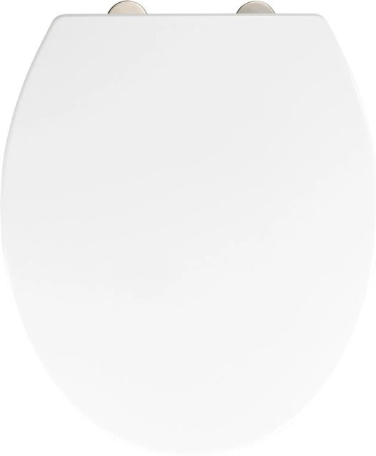 Wenko Premium WC-Sitz Birori aus antibakteriellem Duroplast mit Absenkautomatik in Weiß, B/T: 45,5 x 39,0 cm - Bild 1