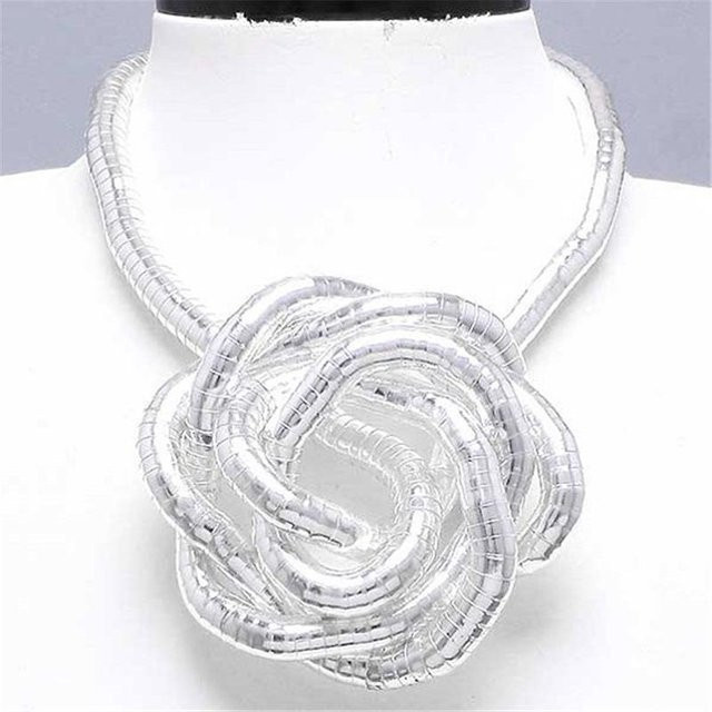 Halskette Schlangen-Halskette, Eisen, silber, 90 cm, 5 mm, Unisex - Bild 1