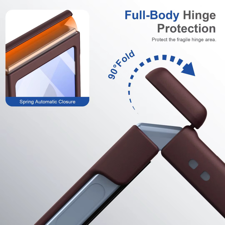 Samsung Scharnierschutz-Handyhülle für Galaxy Z Flip7, Flip7 FE, Flip6, Flip5 und Flip4 mit integrierter Glasfolie und magnetischer kabelloser Ladefunktion, Grau - Bild 2