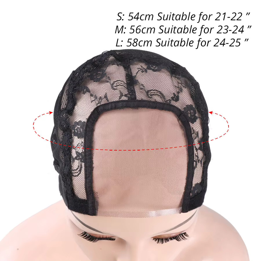 Yajukai Schweizer Spitze-Perückenkappe, Schwarz, Unisex - Bild 3