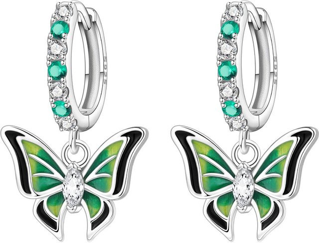 Orstarry Hängeohrringe 925 Silber, Schmetterling, Zirkonia, Damen - Bild 1