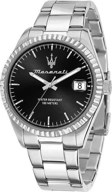 Maserati Herrenuhr Competizione, Quarz, Edelstahl, Schwarz, 43 mm, 10 ATM - Bild 1