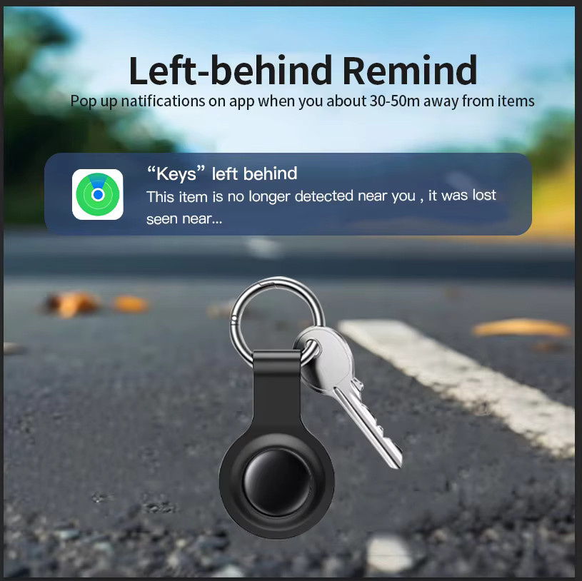 Intelligenter Bluetooth-GPS-Tracker für Apple Find My App mit Soundortung und Alarmfunktion in Schwarz oder Weiß - Bild 2