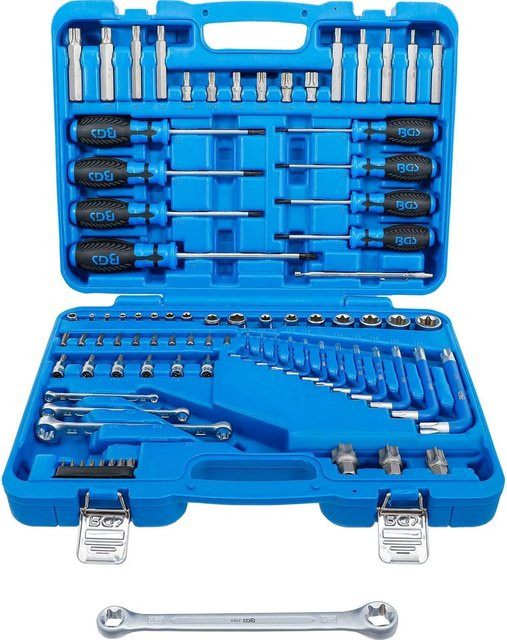 BGS Werkzeugsortiment 84-teilig für Torx mit E-Profil und T-Profil in 1/4 Zoll und 1/2 Zoll aus Chrome Vanadium - Bild 1