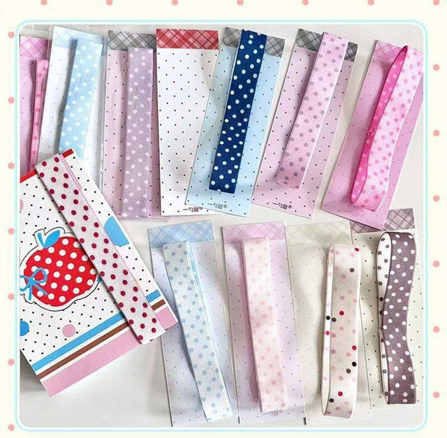 INS-Style Polka Dots Elastisches Doppelgesichtiges DIY-Dekorationsband für A7/6 M5 Planer und Notizbücher - Bild 1