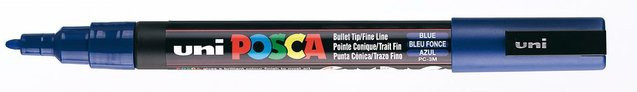 uni POSCA Marker PC-3M Permanent Marker mit feiner Spitze in Blau (0,9-1,3 mm) - Bild 2