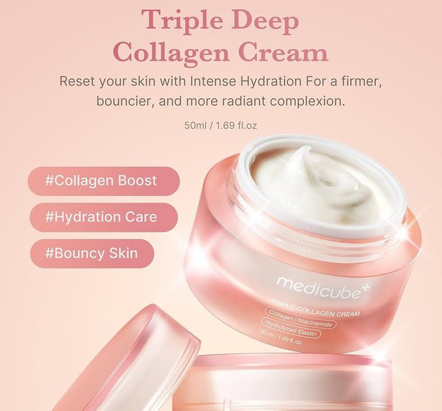 Medicube Dreifach-Kollagen-Creme 4.0, Gesichtscreme, 50 ml, Kollagen, Hyaluronsäure - Bild 1