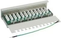 InLine Patchfeld Cat.6, 12-fach, Tisch- oder Wandmontage, lichtgrau RAL7035 - Bild 1