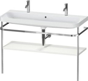 Duravit Möbelwaschtisch-Kombi Happy D.2 Plus in Weiß Matt mit 1 Waschloch und Konsole, B: 117,5 cm, T: 49 cm - Bild 1