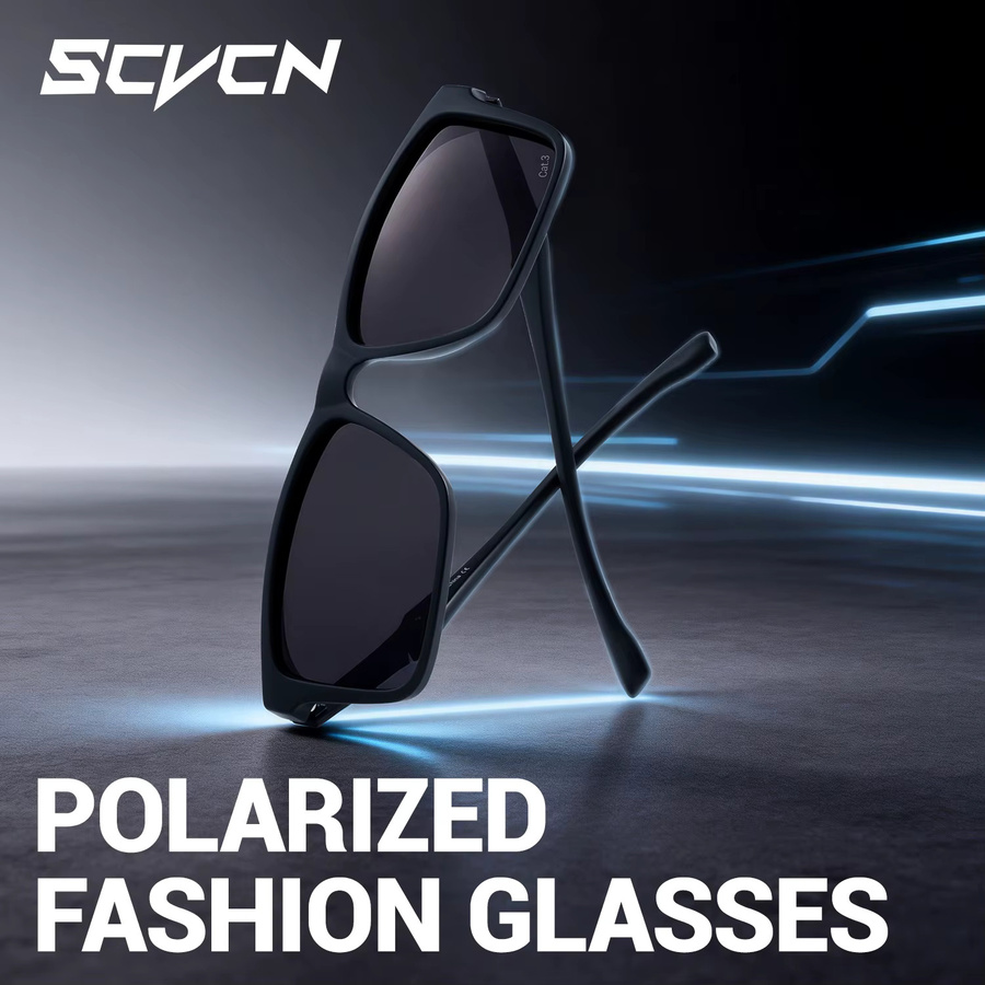 SCVCN Sonnenbrille, Vollrand, Schwarz, Kunststoff, polarisiert - Bild 2