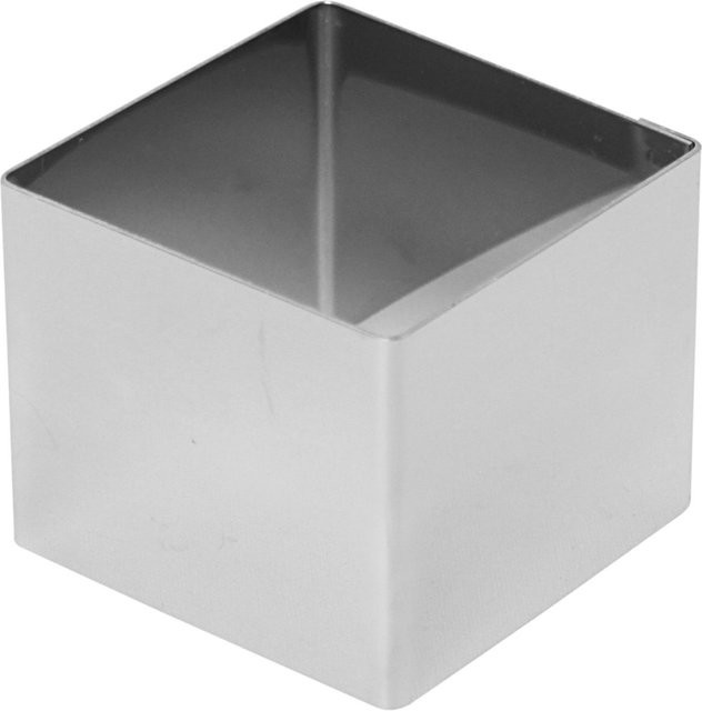 Schneider Dessertring Mini Quadrat aus Edelstahl in Silber, Breite: 5,4 cm, Höhe: 4,5 cm - Bild 1