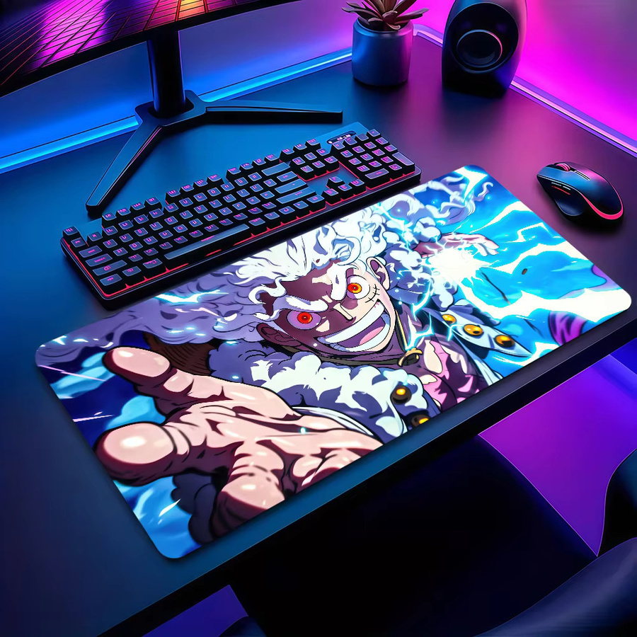ONE PIECE Anime Luffy Gear 5 Mauspad, rutschfest und verdickt mit Lockedge, multicolour, großes Gaming-Mauspad für deinen Schreibtisch - Bild 5