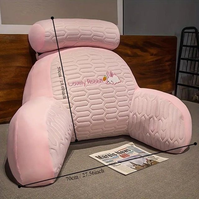Lodestar Sommer Kopfkissen in Rosa, weiches Keilkissen aus Polyester, B/T/H: 70 x 50 x 30 cm - Bild 1