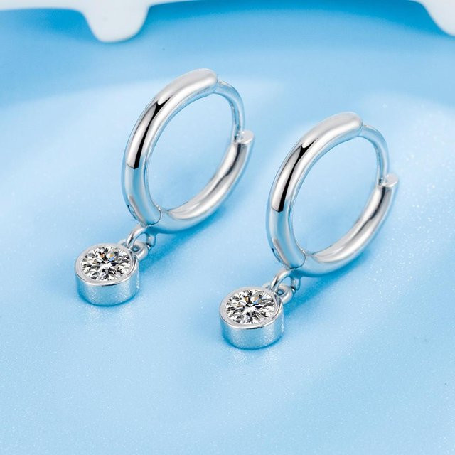 Blumenohrringe 925 Silber, Zirkonia, Damen - Bild 1