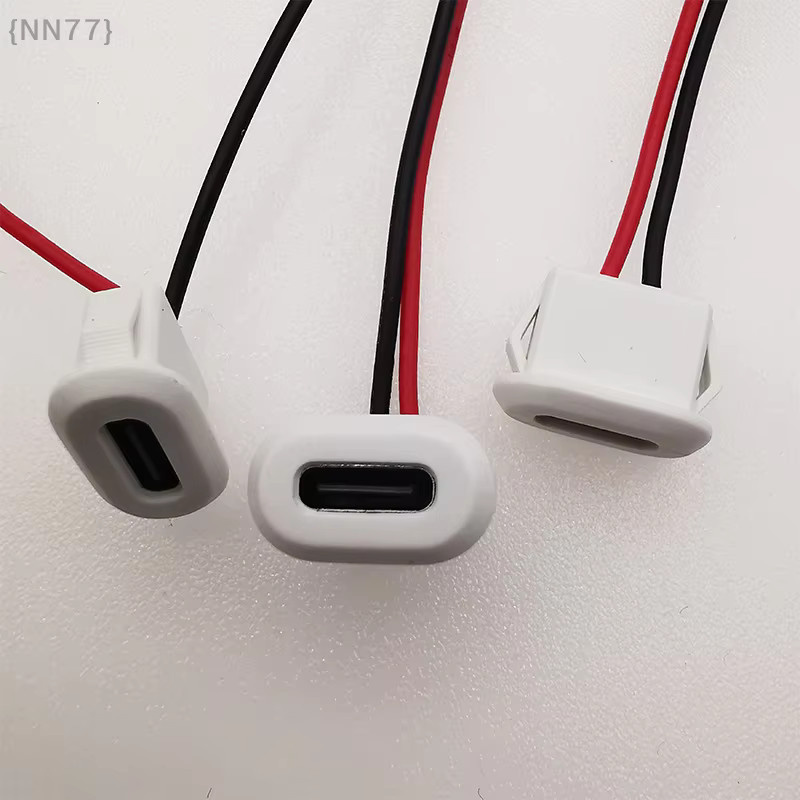 Wasserdichte USB-C-Buchse in Weiß, 2-polig mit direkter Kompressionshalterung für DIY-Reparaturen der Ladeschnittstelle - Bild 2