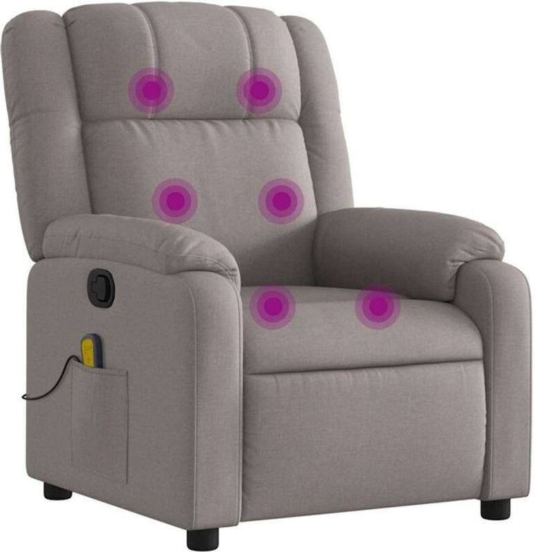 Massagesessel Relaxsessel von VIDAXL in Taupe meliert aus Stoff - Bild 1