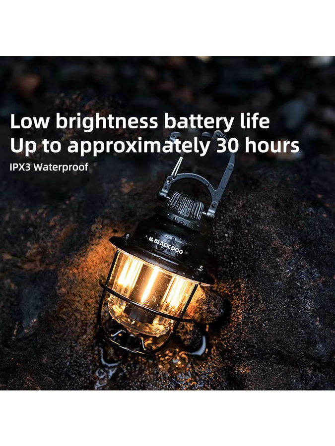 BLACKDOG Outdoor-Campinglampe als Mehrzweck-Notlicht und Umgebungslampe in Schwarz mit warmweißem Licht - Bild 4