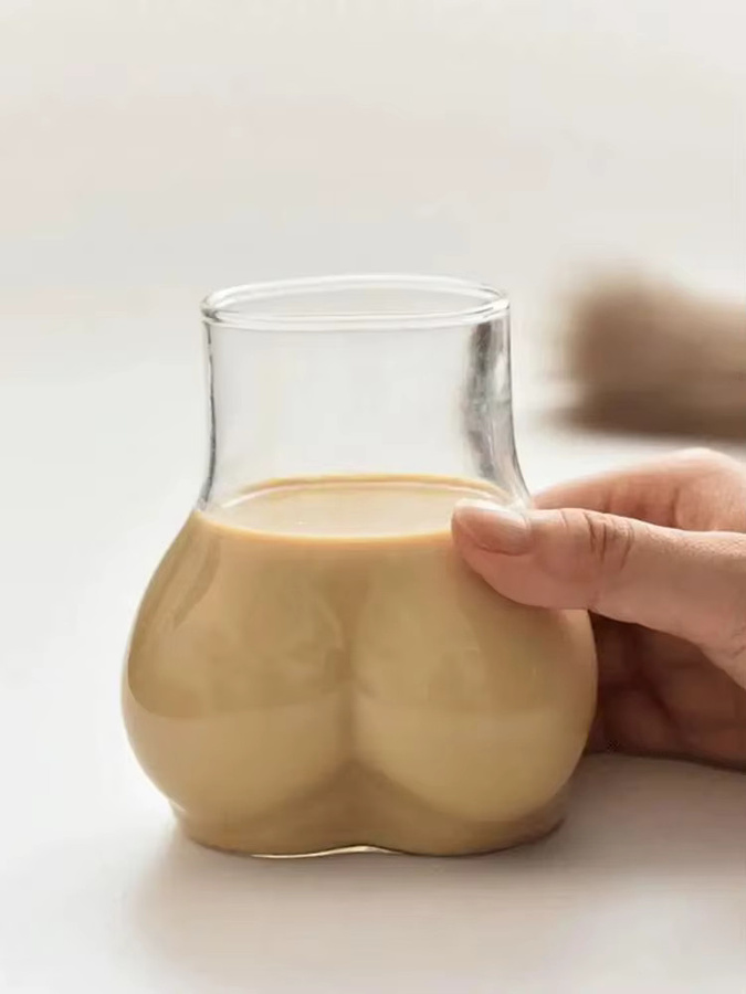 Kreative Kaffeetasse aus transparentem Borosilikatglas mit Neuheitsdesign, 450 ml - Bild 5