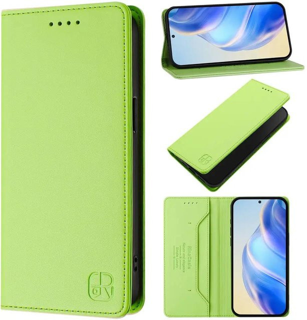 Samsung Brieftasche Flip Lederhülle für Galaxy A56 A36 A26 A55 A35 A25 A24 A34 A54 A23 A73 A53 A33 A42 A52 A72 A32 A22 A52S 5G in Hellgrün - Bild 1