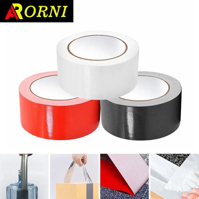 APORNI Stoffklebeband Schwarz, wasserfestes Gewebeklebeband für Teppiche und Rohrreparaturen, Breite: 48 mm, Länge: 10 m - Bild 1