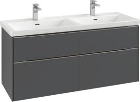 Villeroy & Boch Waschtischunterschrank Subway 3.0 in Weiß Matt mit integrierter LED-Beleuchtung und Schubladen, B/T/H: 127,2 x 56,6 x 47,8 cm - Bild 1