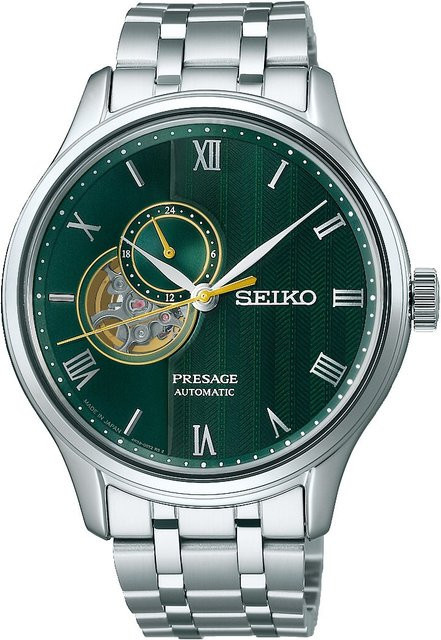Seiko Armbanduhr Presage Japanese Garden, Automatik, Edelstahl, Grün, 42 mm, Herren - Bild 1