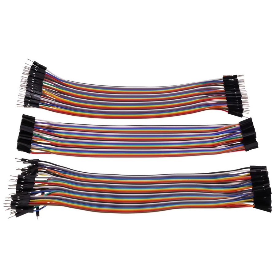 Dupont-Kabel Set für Arduino DIY-Kits mit Stecker zu Stecker, Stecker zu Buchse und Buchse zu Buchse Überbrückung, Mehrfarbig, Länge: 20 cm - Bild 4