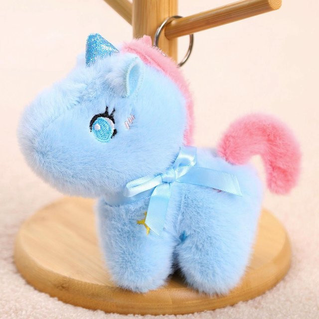 Einhorn-Anhänger Pony Plüschtier, Puppe, weiß - Bild 1
