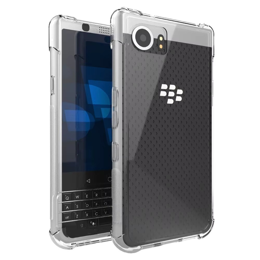 EUCAGR Schutzhülle für Blackberry KeyOne und Key Two, transparente TPU-Silikon-Airbag-Hülle mit weicher Rückseite - Bild 2
