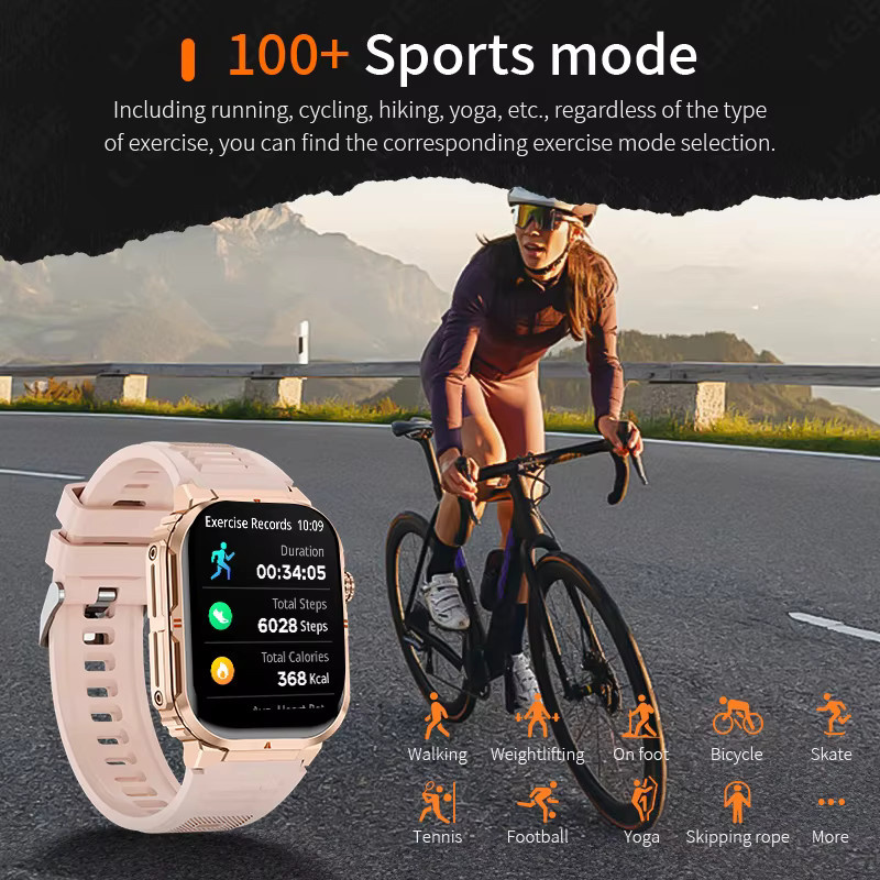 LIGE Smartwatch, Schwarz, Silikon, Damen, Männer - Bild 4