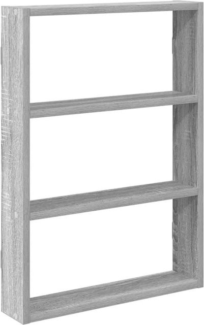 vidaXL Wandregal Grau Sonoma aus Holzwerkstoff, B/H/T: 60 x 43 x 9 cm - Bild 1