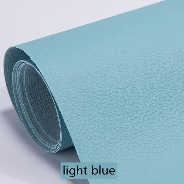 Selbstklebende Reparaturflicken aus PU-Leder von Elberta in Hellblau, 50 x 137 cm - Bild 1
