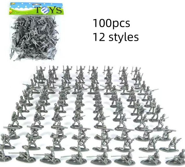 Fashnics Militär-Spielset, Actionfigur, 100-teiliges Set, silber, ab 14 Jahren - Bild 1