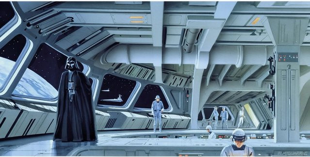 Komar Fototapete Vlies Star Wars Classic RMQ Stardestroyer Deck in Grau, Breite: 500 cm, Höhe: 250 cm - Bild 1